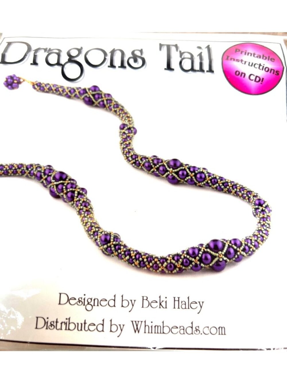 Dragons Tail Necklace Beading Kit With Instructions& Beads Whimbeads Beki Haley
